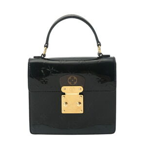 Louis Vuitton Vernis Spring Street Noir Black Ivory White Monogram Handbag